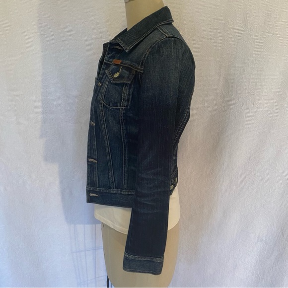 Chevignon 57 XXS/XS jean jacket dark blue preowned denim. EUC - Picture 4 of 9